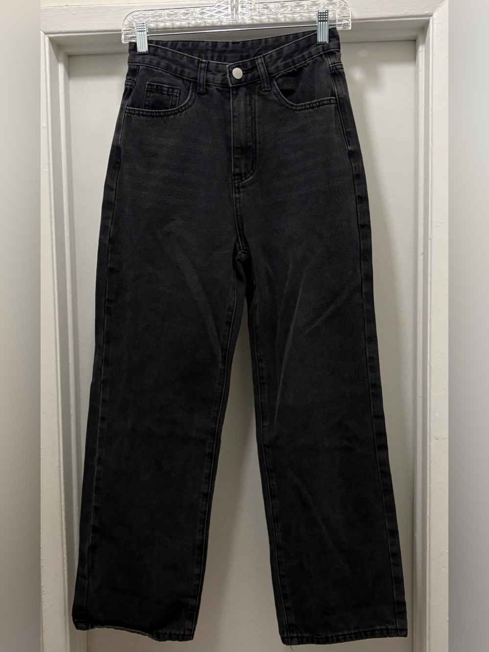 Cider Black High-Rise Wide-Leg Jeans Women’s XS | 90s,Baggy,Grunge,Whimsygoth, - Picture 2 of 11